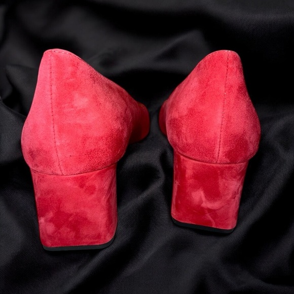 TALBOTS ISADORA JEWEL BOW SUEDE PUMPS Women's 10 M Red P214041160 - Picture 6 of 11